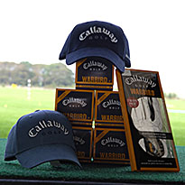 Callaway golf balls, baseball caps and golf gloves at Golf range Buxton Derbyshire