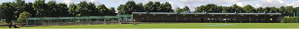 Inddor and outdoor bays at golf driving range Buxton in High Peak