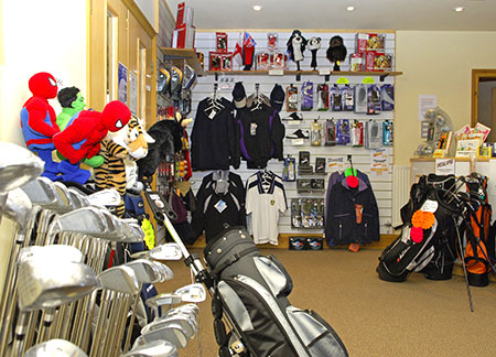 Golfing accessories and equipment - reception Peak Practice Golf driving range Buxton