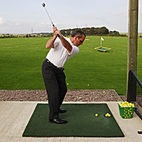 340 yard floodlit golf driving range at Buxton in Peak District